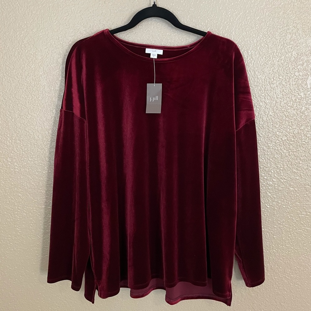 J.Jill Velvet Long Sleeve Shirt